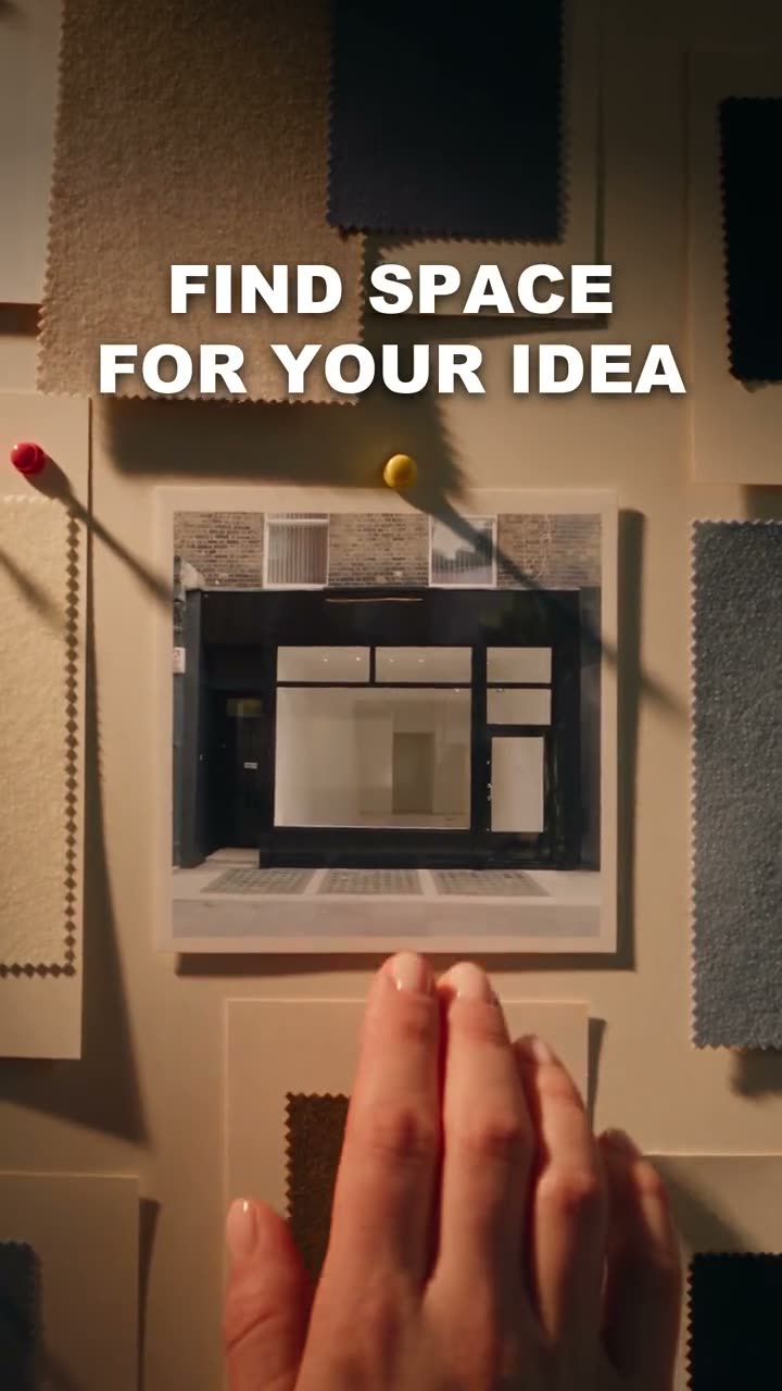 Still from the Appear Here ad: Find space for your idea