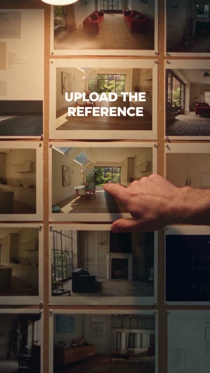 Still from the Scouty ad: Upload the reference, find the real location