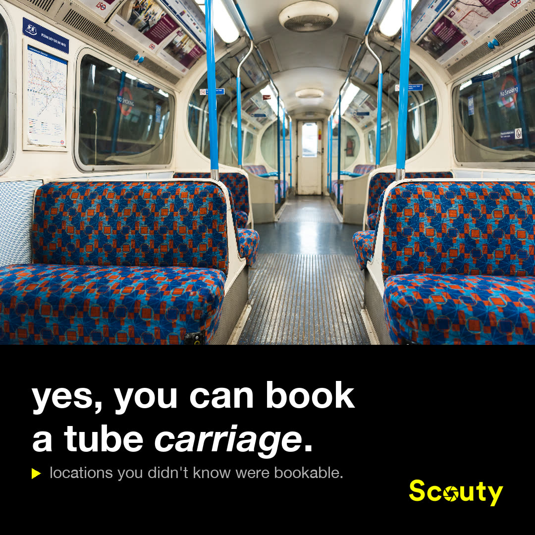 Scouty ad: Yes, you can book a tube carriage